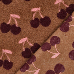 Teddy Stoff Jacquard Kirschen