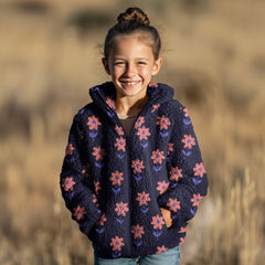 Teddy Stoff Jacquard Cute Flowers