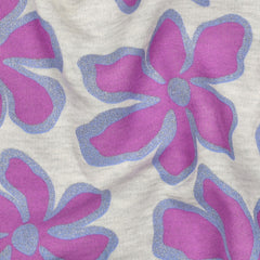 Sweatshirtstoff Glitter Flowers