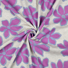Sweatshirtstoff Glitter Flowers