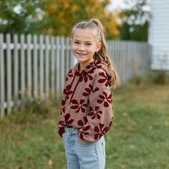Sweatshirtstoff Glitter Flowers