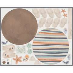 Panel Baumwoll Popeline Digital Spielmatte Meerestiere by Poppy