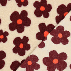 Teddy Stoff Jacquard Flowers - natur