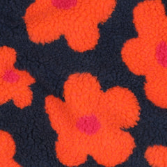Teddy Stoff Jacquard Flowers - marine