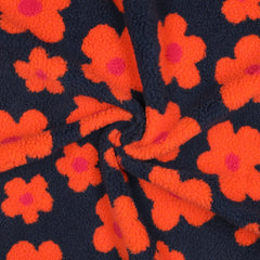 Teddy Stoff Jacquard Flowers - marine