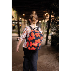 Teddy Stoff Jacquard Flowers - marine