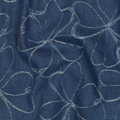 Denim Jeans Jacquard Blumen by Poppy
