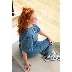 Denim Jeans Jacquard Blumen by Poppy