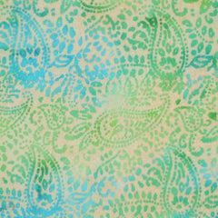 Handgefertigte Batik Viskose - hellgrün/türkis