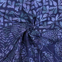 Handgefertigte Batik Viskose - navy