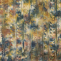 Handgefertigte Batik Baumwolle - gelb/grün