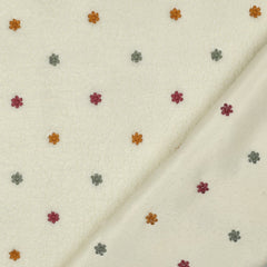 Teddy Stoff Jacquard Blütenstickerei