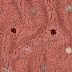 Teddy Stoff Jacquard Blütenstickerei