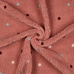 Teddy Stoff Jacquard Blütenstickerei