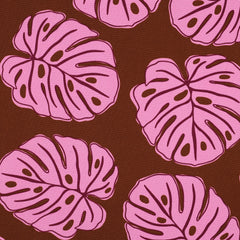 Canvas Leaves pink/braun