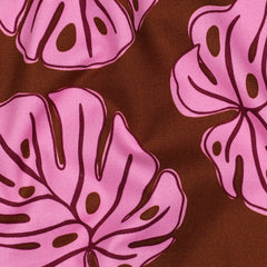 Canvas Leaves pink/braun