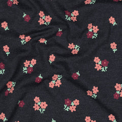 Baumwolljersey Melange Flowers