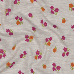 Baumwolljersey Melange Flowers