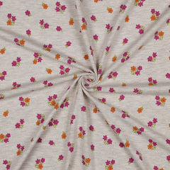 Baumwolljersey Melange Flowers
