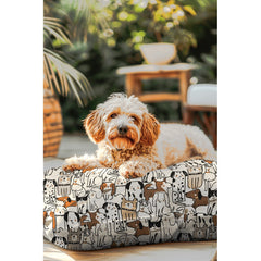 Canvas Leinen Optik Natural Dogs