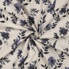 Canvas Leinen Optik Natural Flowers