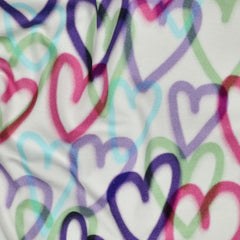 Sweatshirtstoff Digital Herzen