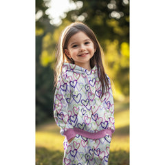 Sweatshirtstoff Digital Herzen