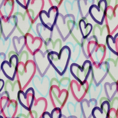 Sweatshirtstoff Digital Herzen