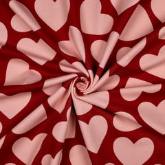 Soft Sweatshirtstoff Lovely Hearts
