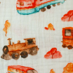 Double Gauze Musselin Thea Eisenbahn