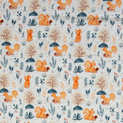 Double Gauze Musselin Thea Herbst - Eichhörnchen