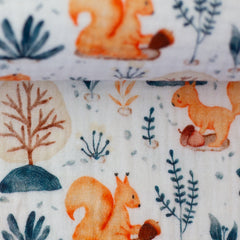 Double Gauze Musselin Thea Herbst - Eichhörnchen