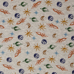 Alpenfleece Nils Weltraum - hellgrau