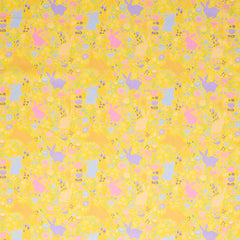 Baumwoll Webware Happy Easter Hasensilhouetten