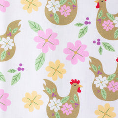 Baumwoll Webware Happy Easter Hühner