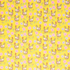 Baumwoll Webware Happy Easter Hühner
