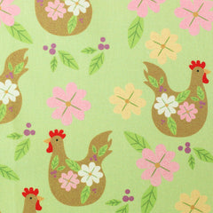 Baumwoll Webware Happy Easter Hühner