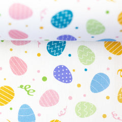 Baumwoll Webware Happy Easter Ostereier
