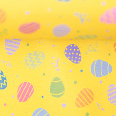 Baumwoll Webware Happy Easter Ostereier