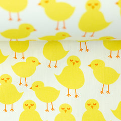 Baumwoll Webware Happy Easter Küken