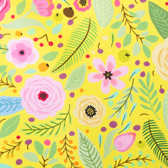 Baumwoll Webware Happy Easter Blumenwiese