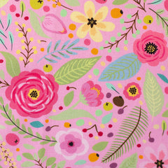 Baumwoll Webware Happy Easter Blumenwiese