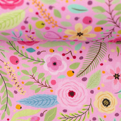 Baumwoll Webware Happy Easter Blumenwiese