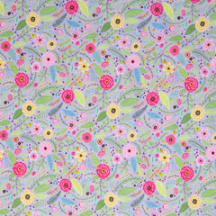 Baumwoll Webware Happy Easter Blumenwiese