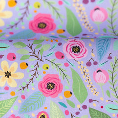 Baumwoll Webware Happy Easter Blumenwiese