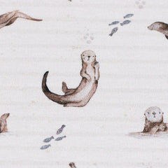 Baumwolljersey Küstenliebe Otter by Christiane Zielinski
