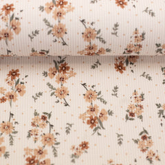 Rippenjersey Mia Herbstblumen