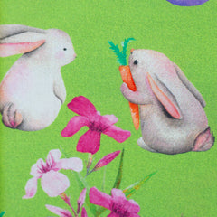 Baumwoll Webware Happy Easter Grün