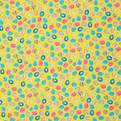 Baumwoll Webware Happy Easter Gelb