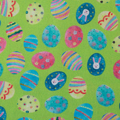 Baumwoll Webware Happy Easter Grün